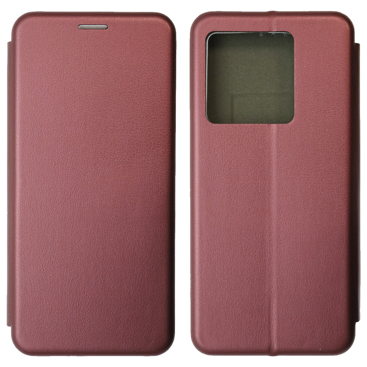 Чехол книжка STYLISH для INFINIX NOTE 30 Pro, экокожа, визитница, цвет бордовый