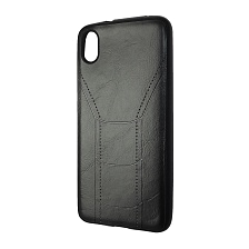 Чехол накладка R3 для XIAOMI Redmi 7A, силикон, под кожу, цвет черный Чехол накладка R3 для XIAOMI Redmi 7A, силикон, под кожу, цвет черный