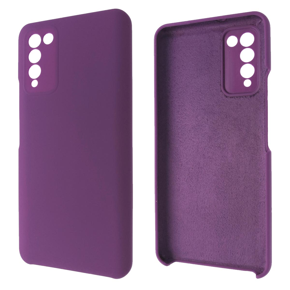 Чехол накладка Silicon Cover для HUAWEI Honor 10X Lite, силикон, бархат, цвет фиолетовый Чехол накладка Silicon Cover для HUAWEI Honor 10X Lite, силикон, бархат, цвет фиолетовый