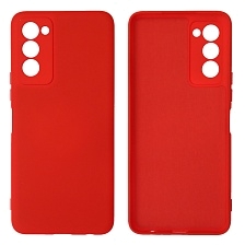 Чехол накладка NANO для TECNO Camon 18, 18P, 18T, силикон, бархат, цвет красный