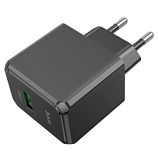 СЗУ (Сетевое зарядное устройство) HOCO CS12A, 18W, 1 USB, QC3.0, цвет черный СЗУ (Сетевое зарядное устройство) HOCO CS12A, 18W, 1 USB, QC3.0, цвет черный
