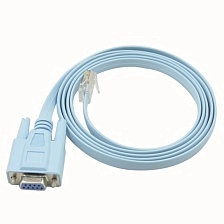 Кабель Cisco CAB-CONSOLE-RJ45 72-3383-01 (RJ45 - DB9 RS-232) для управления и настройки сетевого оборудованием Cisco, Huawey, длина 1.8 метра, цвет голубой