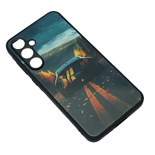 Чехол накладка для SAMSUNG Galaxy A55, пластик, силикон, защита камеры, рисунок KING