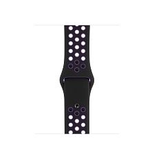 Ремешок для Apple Watch спортивный "Nike", размер 40 mm, цвет чёрный гиперфиолет. Ремешок для Apple Watch спортивный "Nike", размер 40 mm, цвет чёрный гиперфиолет.
