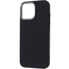 Чехол накладка FreeAir с поддержкой MagSafe для APPLE iPhone 16 Pro Max, пластик, карбон, цвет черный Чехол накладка FreeAir с поддержкой MagSafe для APPLE iPhone 16 Pro Max, пластик, карбон, цвет черный
