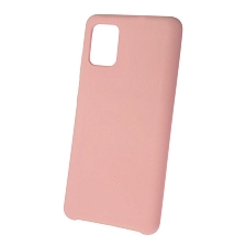 Чехол накладка Silicon Cover для SAMSUNG Galaxy A51 (SM-A515), силикон, бархат, цвет розовый Чехол накладка Silicon Cover для SAMSUNG Galaxy A51 (SM-A515), силикон, бархат, цвет розовый
