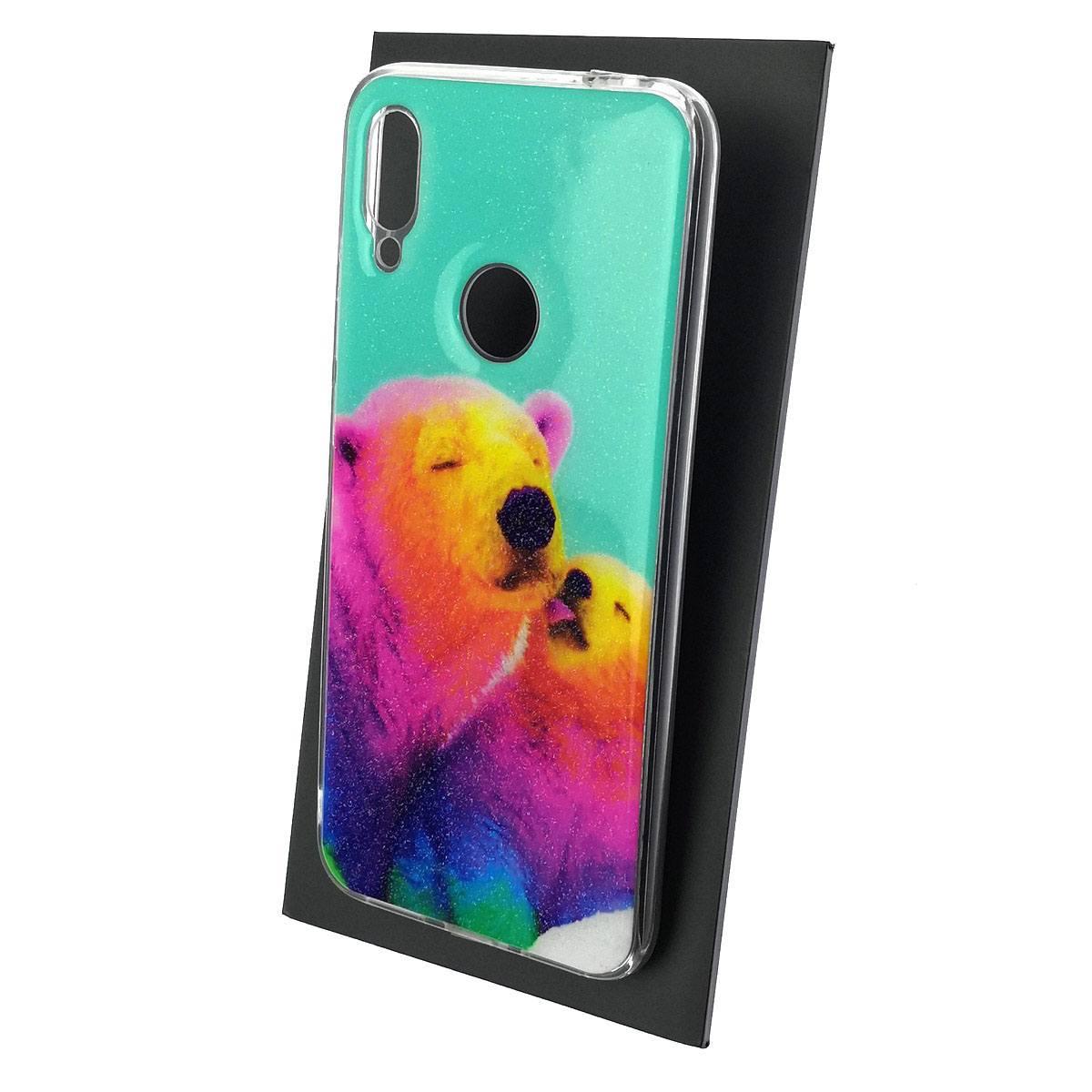 Чехол накладка для XIAOMI Redmi Note 7, Note 7 Pro, силикон, блестки, глянцевый, рисунок Разноцветные медведи Чехол накладка для XIAOMI Redmi Note 7, Note 7 Pro, силикон, блестки, глянцевый, рисунок Разноцветные медведи