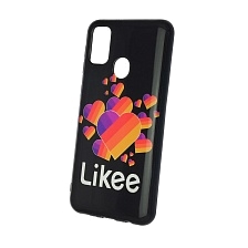 Чехол накладка для SAMSUNG Galaxy M30s (SM-M307F), M21 (SM-M215), M31 (SM-M315), силикон, рисунок Likee Black. Чехол накладка для SAMSUNG Galaxy M30s (SM-M307F), M21 (SM-M215), M31 (SM-M315), силикон, рисунок Likee Black.