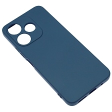 Чехол накладка NANO для XIAOMI Redmi 13, POCO M6 4G, защита камеры, силикон, бархат, цвет темно синий