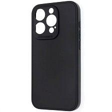 Чехол накладка для APPLE iPhone 15 Pro, защита камеры, силикон, цвет черный