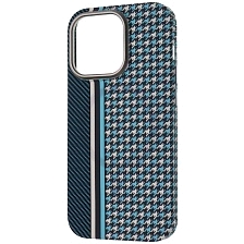 Чехол накладка FreeAir с поддержкой MagSafe для APPLE iPhone 14 Pro (6.1"), пластик, светится в темноте, карбоновый узор 3
