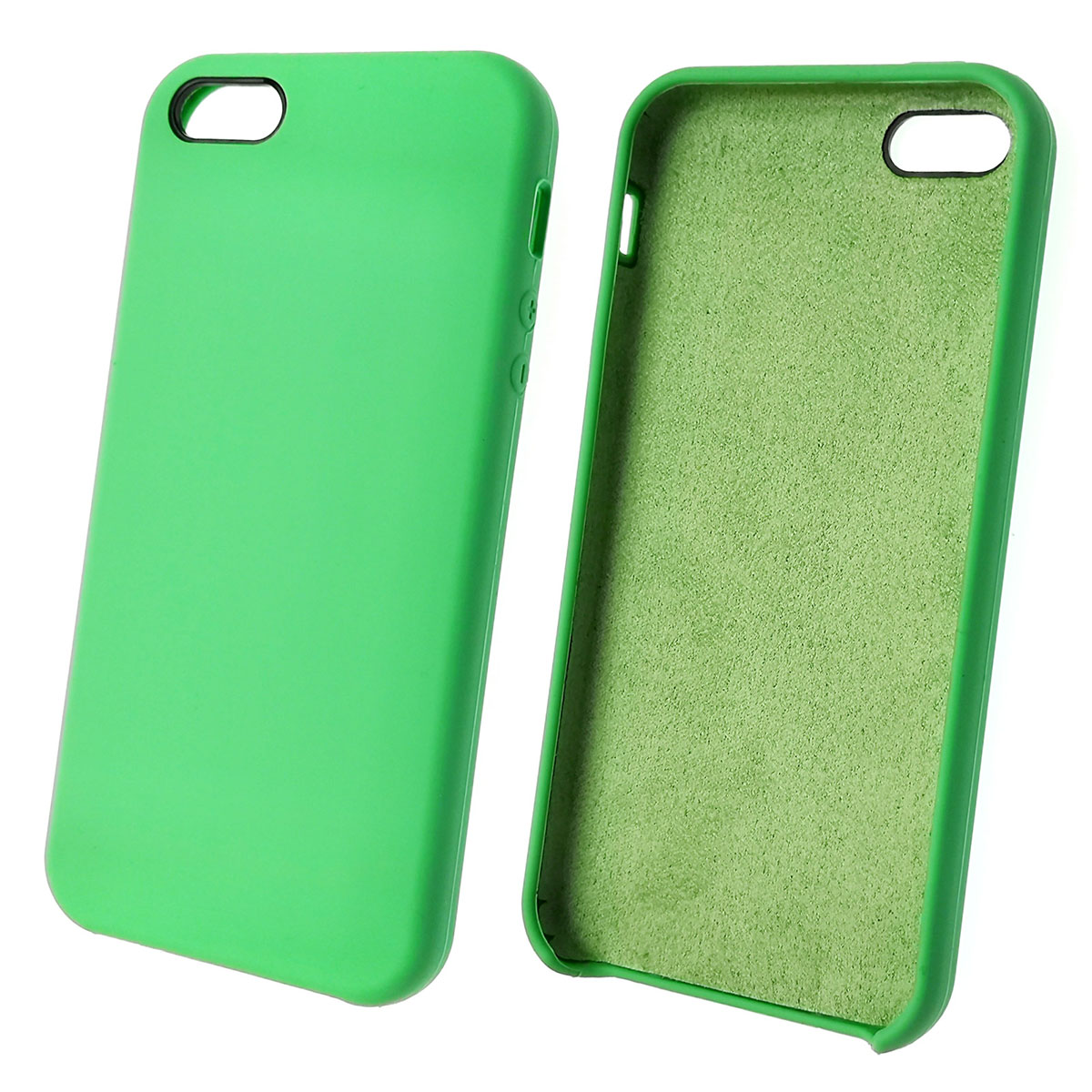 Чехол накладка Silicon Case для APPLE iPhone 5, 5S, SE, силикон, бархат, цвет мятный. Чехол накладка Silicon Case для APPLE iPhone 5, 5S, SE, силикон, бархат, цвет мятный.