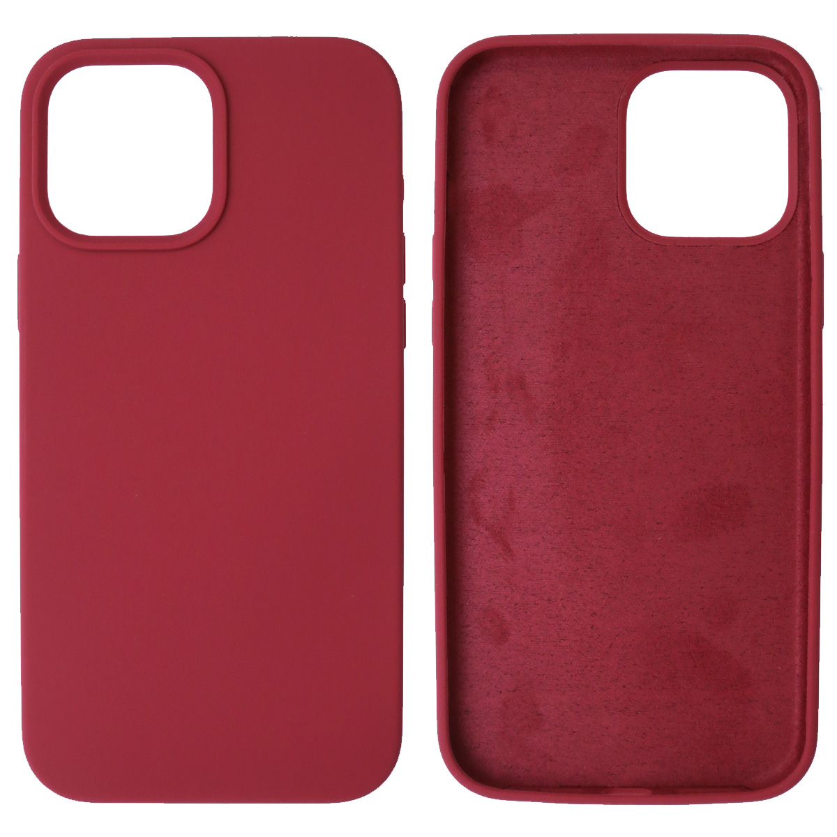 Чехол накладка Silicon Case для APPLE iPhone 13 Pro Max (6.7), силикон, бархат, цвет вишневый Чехол накладка Silicon Case для APPLE iPhone 13 Pro Max (6.7), силикон, бархат, цвет вишневый
