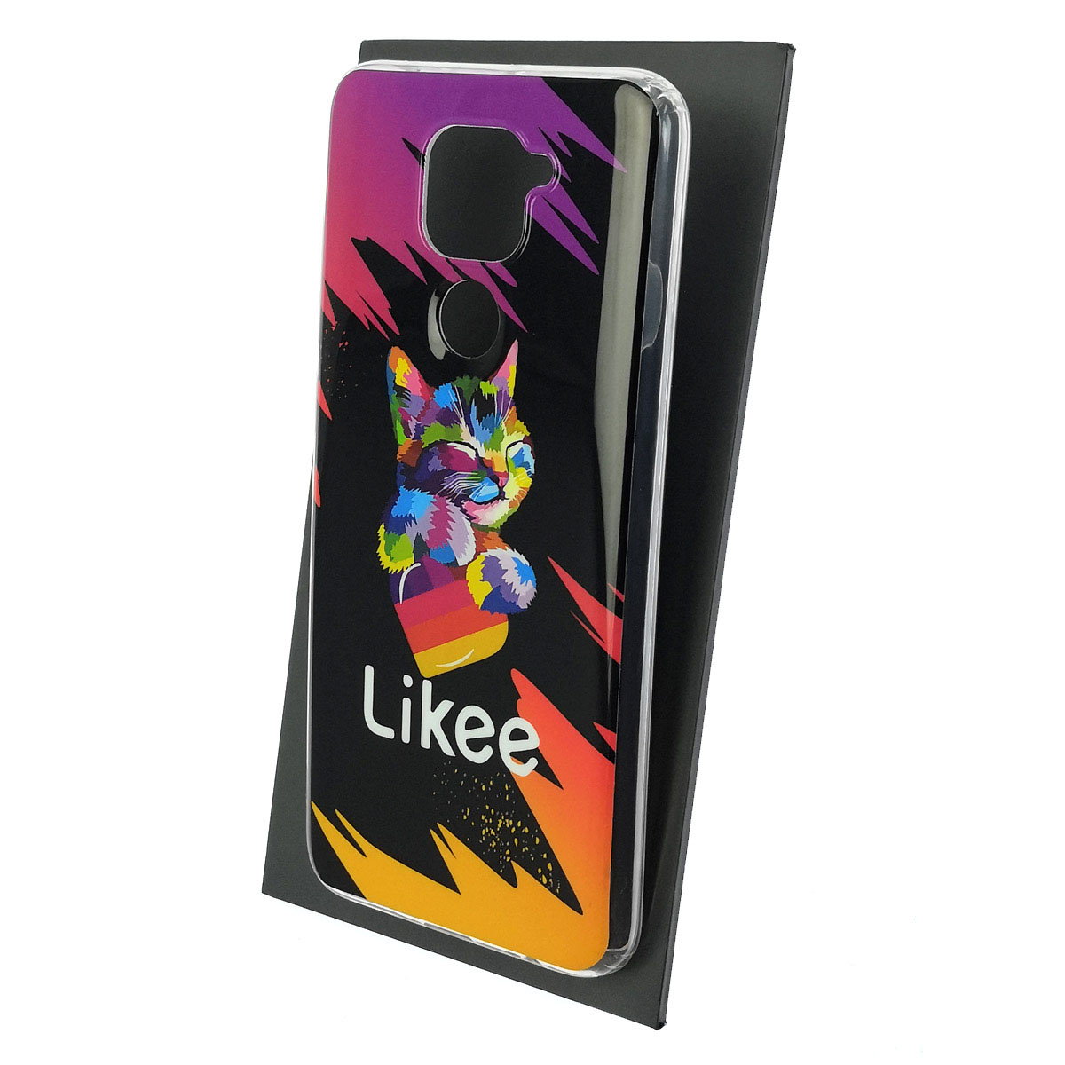 Чехол накладка Vinil для XIAOMI Redmi Note 9, силикон, рисунок Likee Cat, цвет черный Чехол накладка Vinil для XIAOMI Redmi Note 9, силикон, рисунок Likee Cat, цвет черный