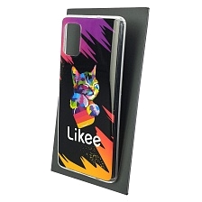 Чехол накладка Vinil для SAMSUNG Galaxy A51 (SM-A515), силикон, рисунок Likee Cat, цвет черный Чехол накладка Vinil для SAMSUNG Galaxy A51 (SM-A515), силикон, рисунок Likee Cat, цвет черный