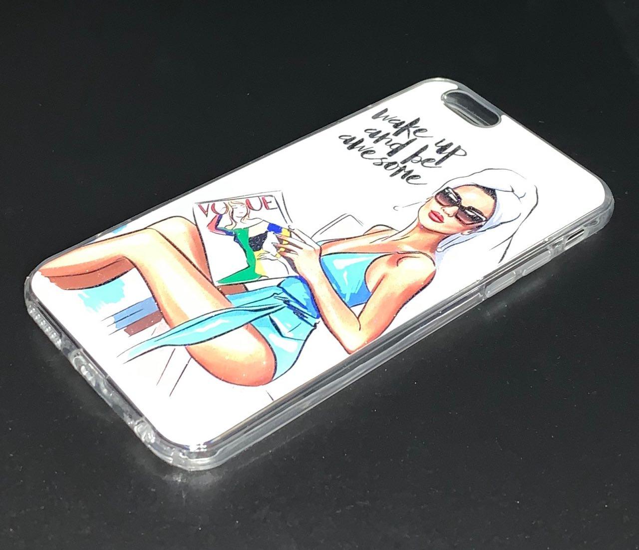 Чехол накладка для APPLE iPhone 6, 6S, силикон, рисунок девушка VOGUE Wake. Чехол накладка для APPLE iPhone 6, 6S, силикон, рисунок девушка VOGUE Wake.