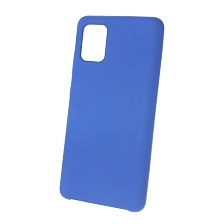 Чехол накладка Silicon Cover для SAMSUNG Galaxy A51 (SM-A515), силикон, бархат, цвет синий Чехол накладка Silicon Cover для SAMSUNG Galaxy A51 (SM-A515), силикон, бархат, цвет синий