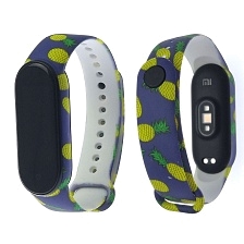 Сменный ремешок для фитнес браслета, смарт часов XIAOMI Mi Band 5, рисунок Ананас. Сменный ремешок для фитнес браслета, смарт часов XIAOMI Mi Band 5, рисунок Ананас.