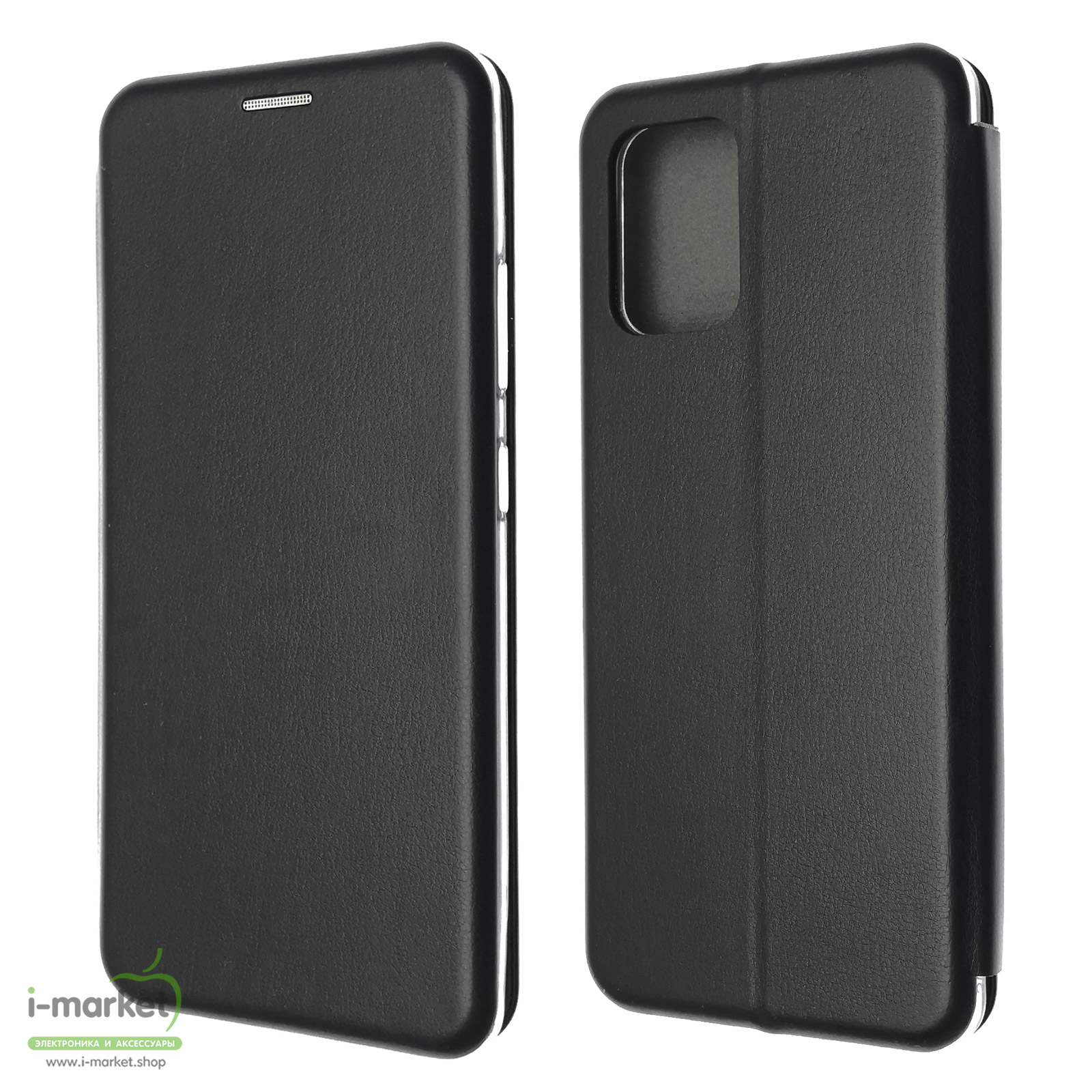 Чехол книжка STYLISH для SAMSUNG Galaxy A91 (SM-A915), S10 Lite (SM-G770), экокожа, визитница, цвет черный.