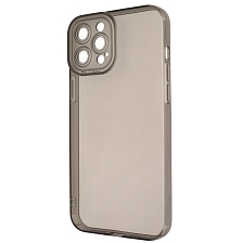 Чехол накладка CATEYES для APPLE iPhone 12 Pro Max (6.7), защита камеры, силикон, цвет прозрачно черный Чехол накладка CATEYES для APPLE iPhone 12 Pro Max (6.7), защита камеры, силикон, цвет прозрачно черный
