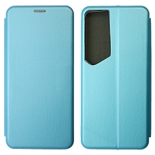 Чехол книжка STYLISH для TECNO Pova 4, Pova Neo 2, экокожа, визитница, цвет голубой