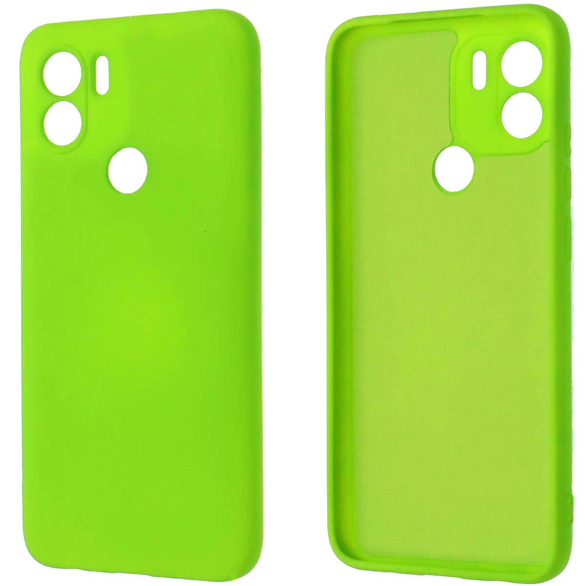 Чехол накладка NANO для Redmi A1 Plus, Redmi A2 Plus, POCO C51, силикон, бархат, цвет ярко зеленый Чехол накладка NANO для Redmi A1 Plus, Redmi A2 Plus, POCO C51, силикон, бархат, цвет ярко зеленый