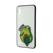 Чехол накладка для SAMSUNG Galaxy A10 (SM-A105), M10 (SM-M105), силикон, стекло, рисунок AVOCADO Oyyy....