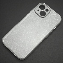 Чехол накладка STARDUST (Clear Case) для APPLE iPhone 15, защита камеры, с блестками, прозрачный