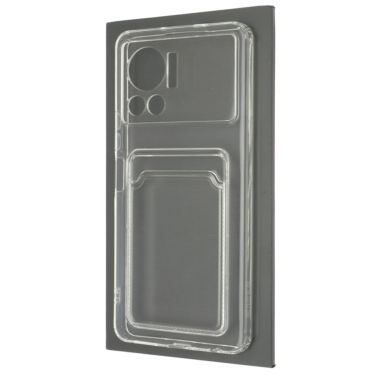 Чехол накладка CARD CASE для INFINIX Note 12 VIP, силикон, отдел для карт, цвет прозрачный Чехол накладка CARD CASE для INFINIX Note 12 VIP, силикон, отдел для карт, цвет прозрачный