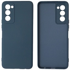 Чехол накладка NANO для TECNO Camon 18, 18P, 18T, силикон, бархат, цвет темно синий