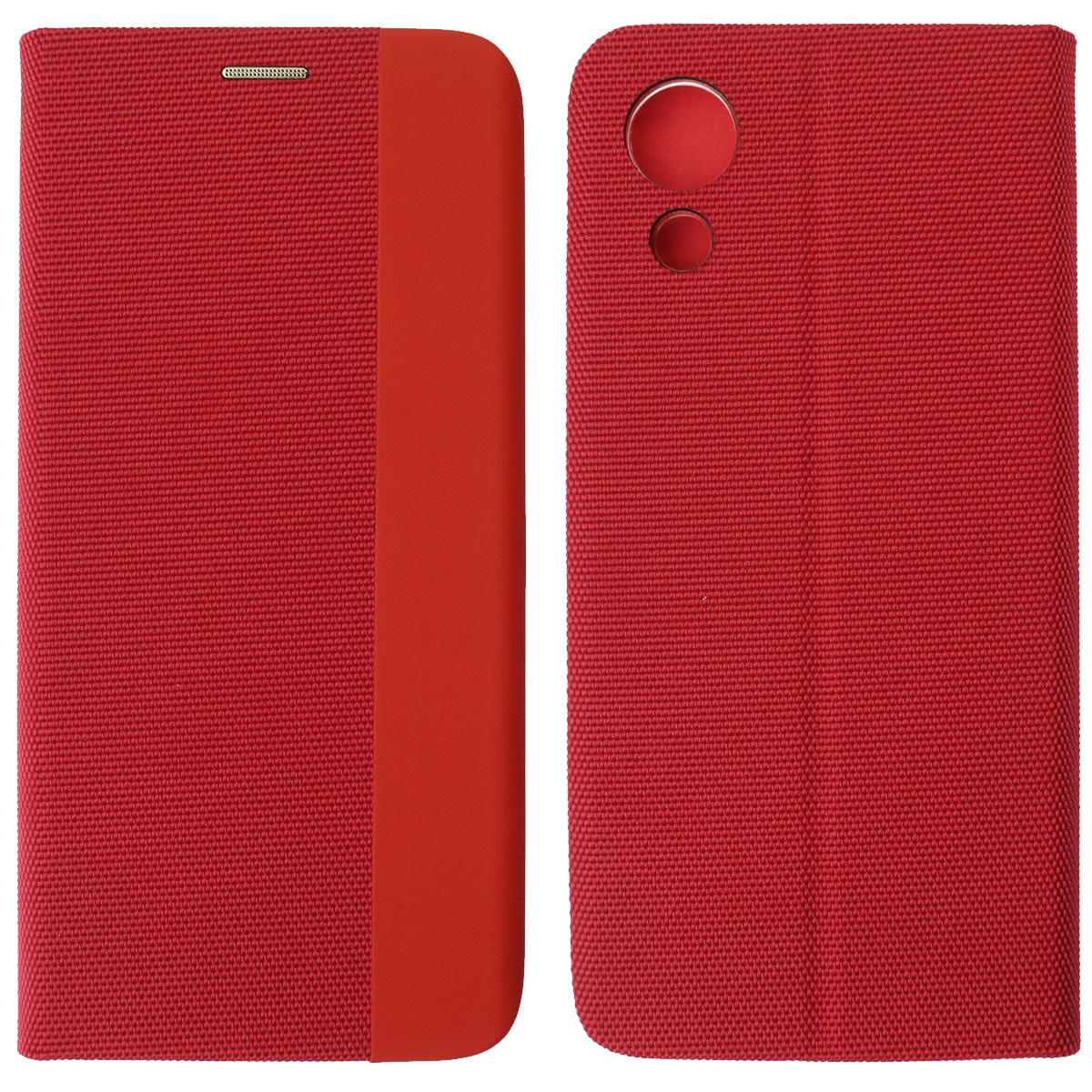 Чехол книжка MESH для SAMSUNG Galaxy A03 Core (SM-A032F), текстиль, силикон, бархат, визитница, цвет красный Чехол книжка MESH для SAMSUNG Galaxy A03 Core (SM-A032F), текстиль, силикон, бархат, визитница, цвет красный