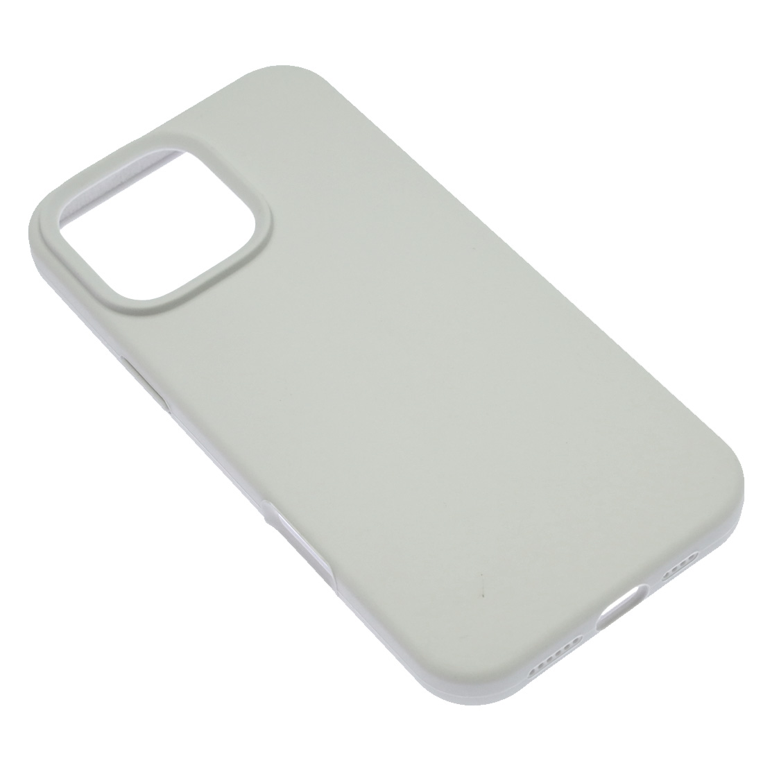 Чехол накладка Silicone Case для APPLE iPhone 16 Pro Max, силикон, бархат, цвет белый