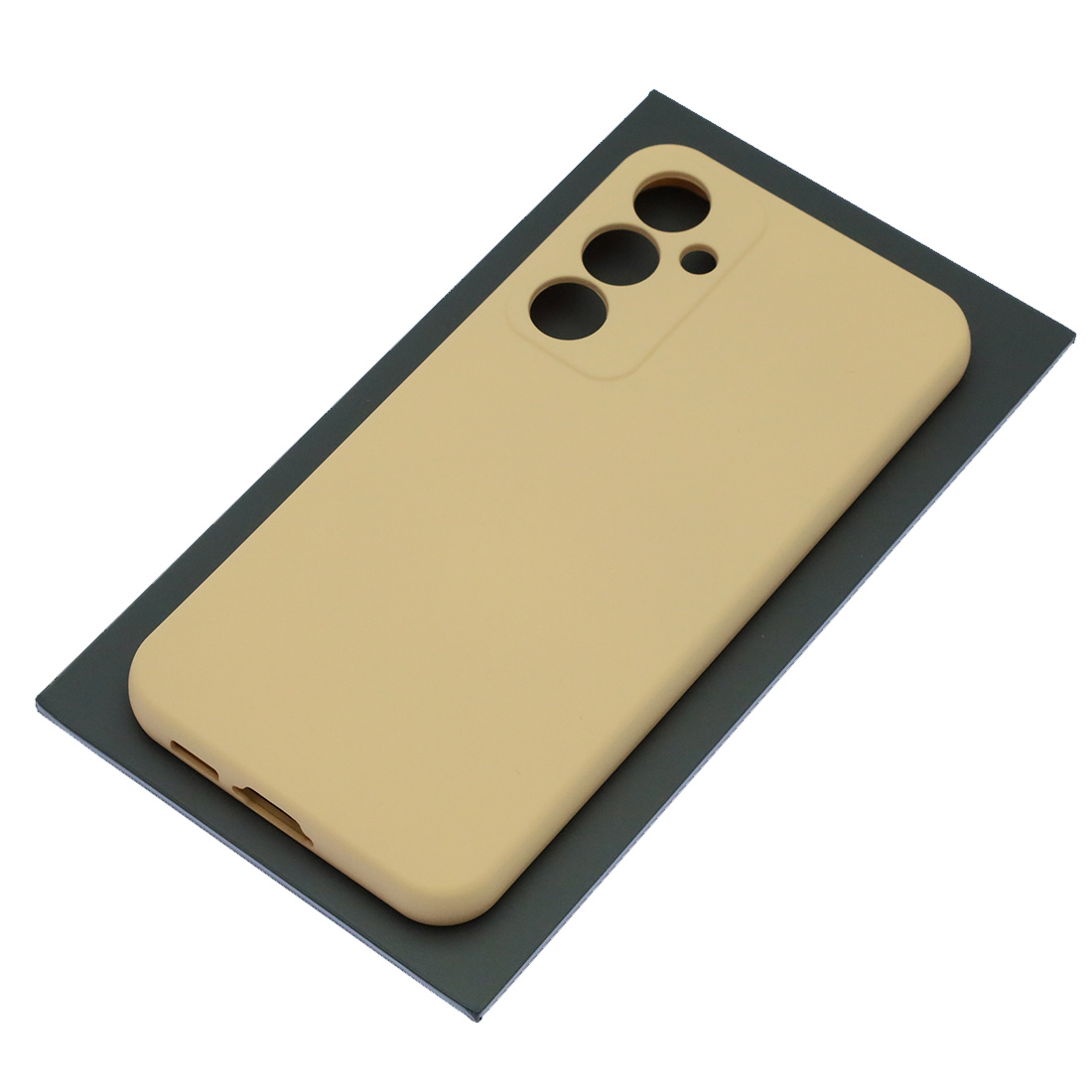 Чехол накладка Silicon Cover для SAMSUNG Galaxy S23 FE, защита камеры, силикон, бархат, цвет молочный Чехол накладка Silicon Cover для SAMSUNG Galaxy S23 FE, защита камеры, силикон, бархат, цвет молочный