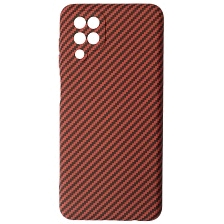 Чехол накладка KING для SAMSUNG Galaxy A12, M12, силикон, бархат, карбон, цвет красный Чехол накладка KING для SAMSUNG Galaxy A12, M12, силикон, бархат, карбон, цвет красный