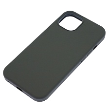 Чехол накладка Silicon Case для APPLE iPhone 14 (6.1"), силикон, бархат, цвет графитовый
