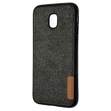 Чехол накладка для SAMSUNG Galaxy J3 2017 (SM-J330), силикон, материал, цвет черный.