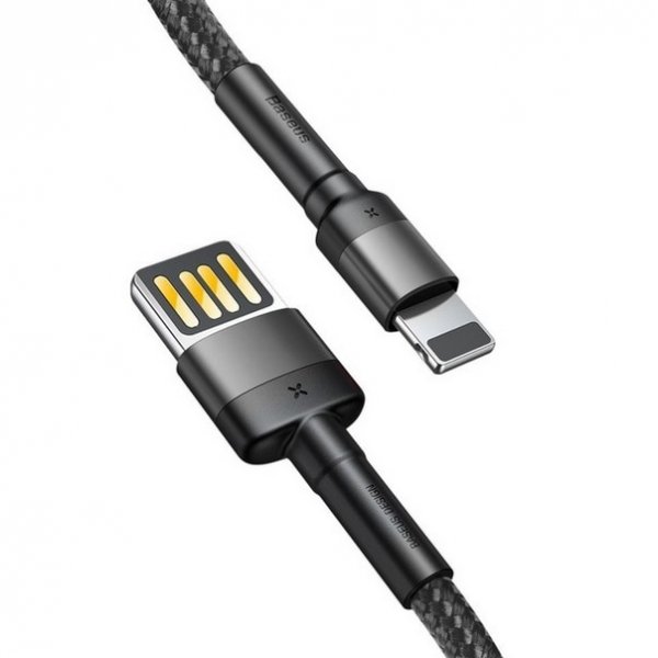 Кабель USB-Lightning Baseus Cafule Cable CALKLF-GG1 1м цвет черный.