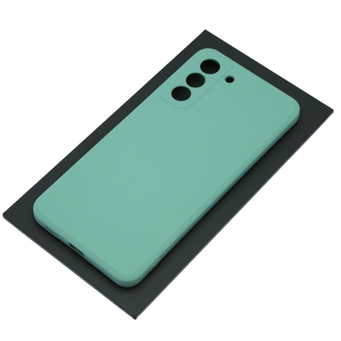 Чехол накладка для SAMSUNG Galaxy S22 Plus, силикон, бархат, цвет мятный
