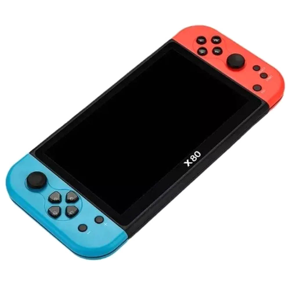 Портативная игровая приставка X80, экран 7 дюймов, 16 GB, цвет красно синий Портативная игровая приставка X80, экран 7 дюймов, 16 GB, цвет красно синий