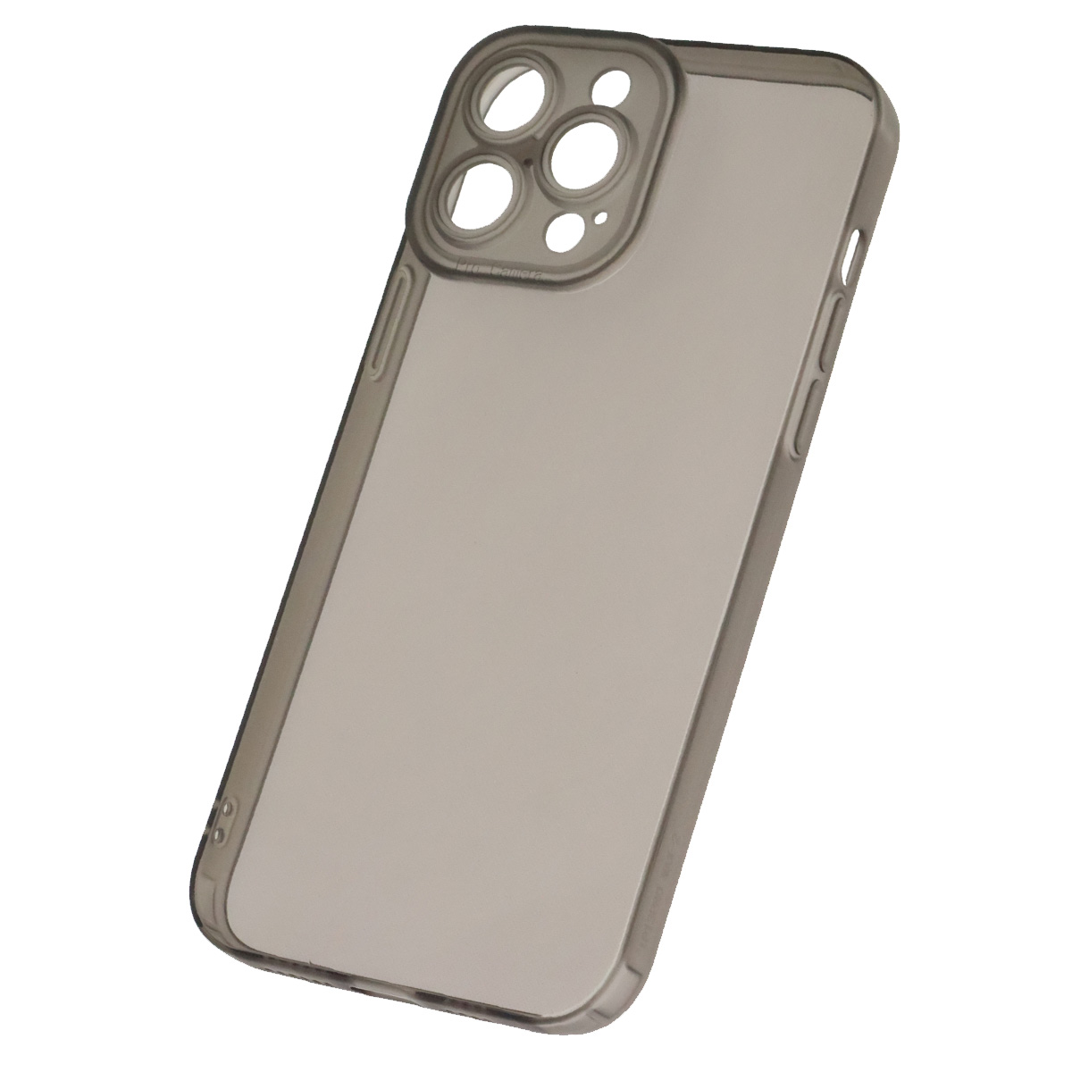 Чехол накладка CATEYES для APPLE iPhone 13 Pro Max (6.7), защита камеры, силикон, цвет прозрачно черный Чехол накладка CATEYES для APPLE iPhone 13 Pro Max (6.7), защита камеры, силикон, цвет прозрачно черный