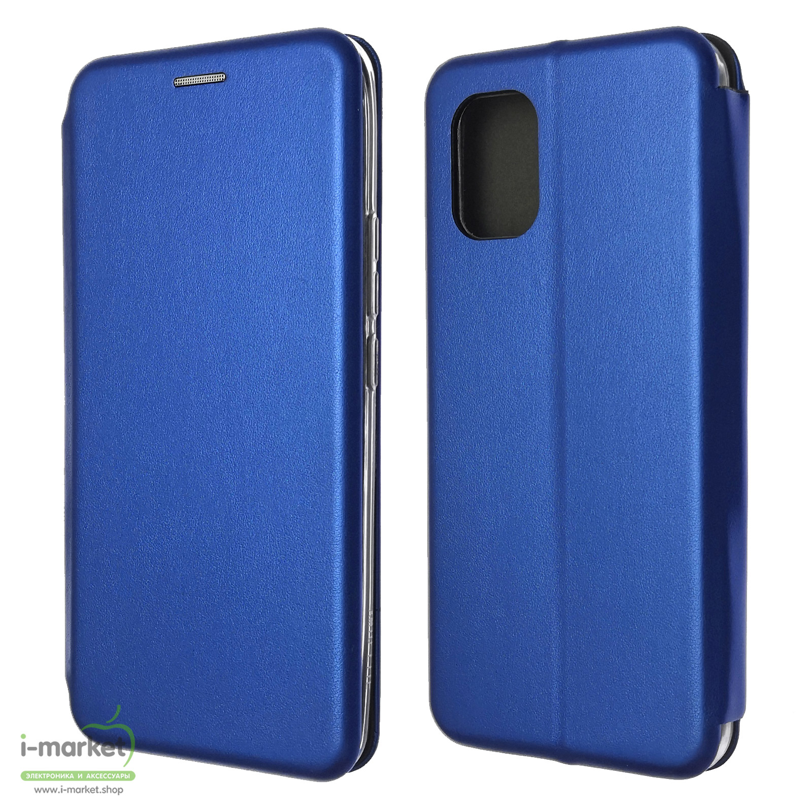 Чехол книжка STYLISH для XIAOMI Mi 10 Lite, экокожа, визитница, цвет темно синий.