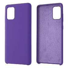 Чехол накладка Silicon Cover для SAMSUNG Galaxy A71 (SM-A715), силикон, бархат, цвет светло фиолетовый Чехол накладка Silicon Cover для SAMSUNG Galaxy A71 (SM-A715), силикон, бархат, цвет светло фиолетовый