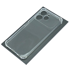 Чехол накладка для TECNO Spark 40 4G, защита камеры, усиленные края, силикон, прозрачный