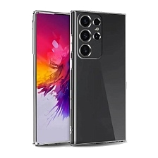 Чехол накладка для SAMSUNG Galaxy S24 Ultra, защита камеры, силикон, прозрачный
