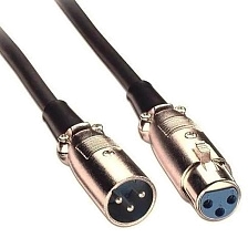 Кабель XLR PREMIER 5-091 M (штекер) - XLR F (гнездо), длина 5 метров, цвет черный