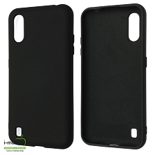 Чехол накладка Silicon Cover для SAMSUNG Galaxy M01 (SM-M015), силикон, бархат, цвет черный Чехол накладка Silicon Cover для SAMSUNG Galaxy M01 (SM-M015), силикон, бархат, цвет черный