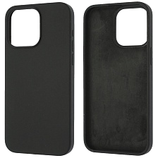 Чехол накладка Silicon Case для APPLE iPhone 15 Pro Max (6.7"), силикон, бархат, цвет черный Чехол накладка Silicon Case для APPLE iPhone 15 Pro Max (6.7"), силикон, бархат, цвет черный