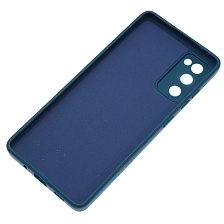 Чехол накладка для SAMSUNG Galaxy S20 FE, силикон, бархат, цвет темно синий Чехол накладка для SAMSUNG Galaxy S20 FE, силикон, бархат, цвет темно синий