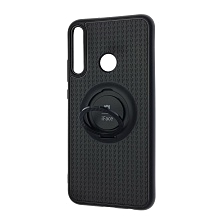 Чехол накладка iFace для HUAWEI Honor 9C, Honor P40 Lite E, Y7P, силикон, кольцо держатель, цвет черный.