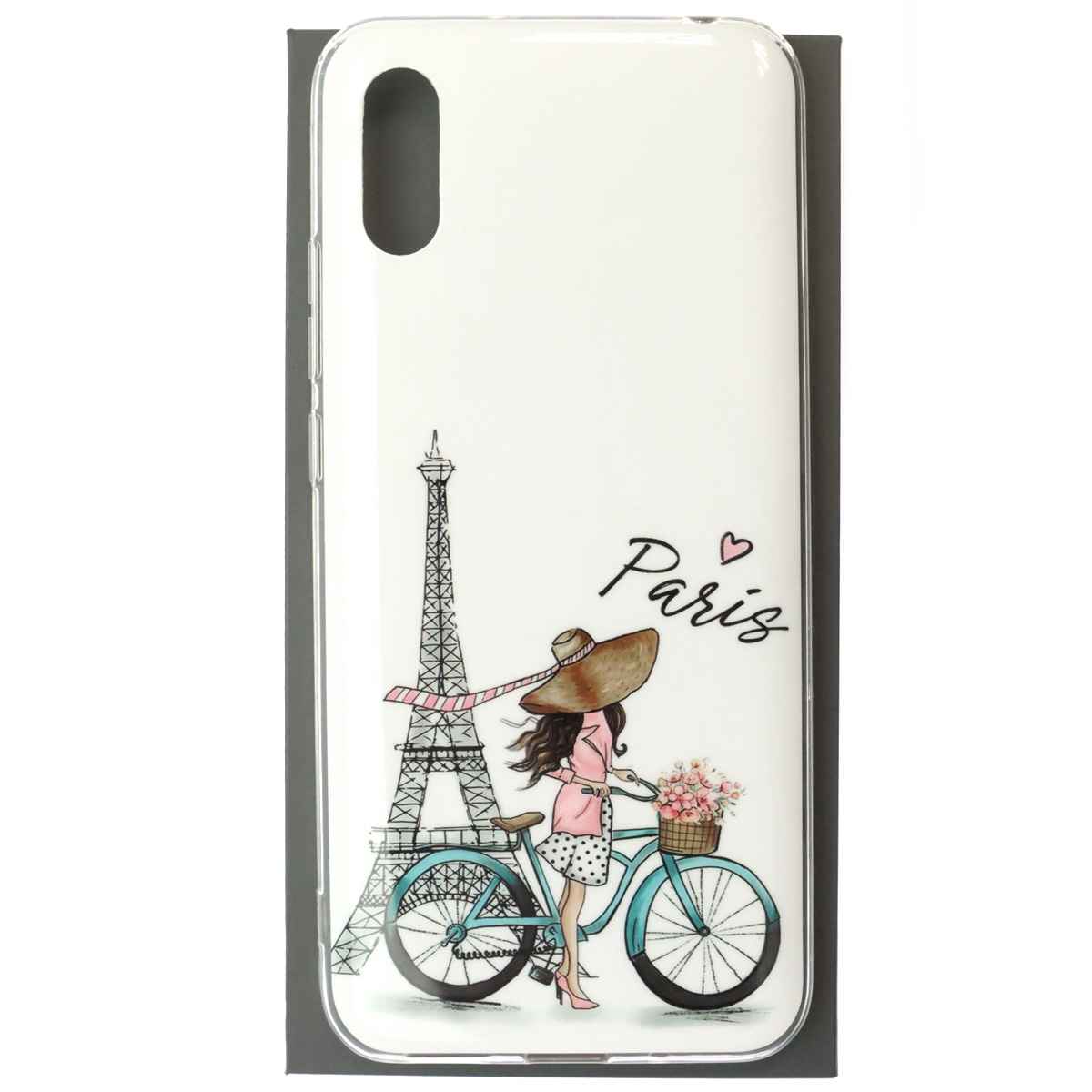 Чехол накладка для XIAOMI Redmi 9A, силикон, рисунок Paris Чехол накладка для XIAOMI Redmi 9A, силикон, рисунок Paris